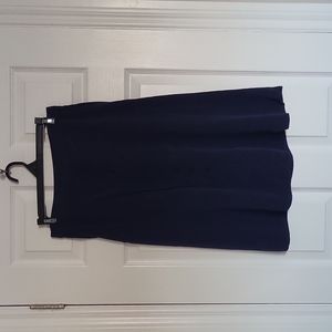 Vintage Navy Blue Silk Skirt